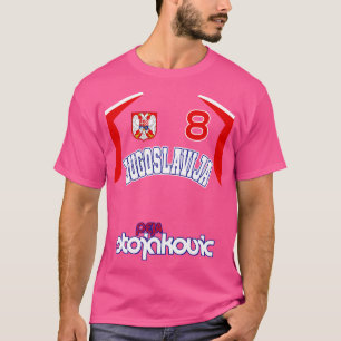 Peja Stojakovic Retro Joegoslavië Euro Basketbal F T-shirt