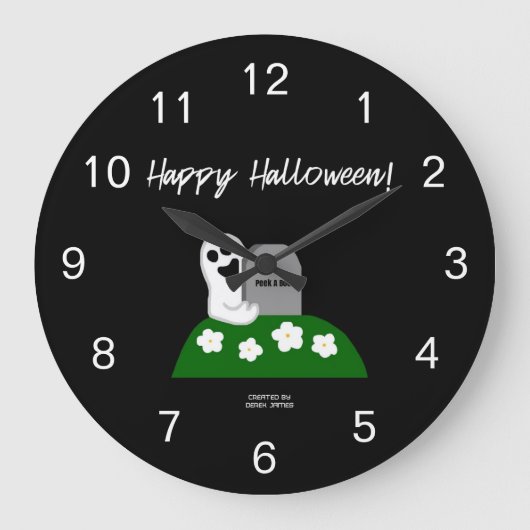 Pek A Boo Ghost Acrylwand Klok (Voorkant)
