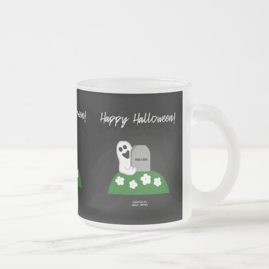 Pek A Boo Ghost Small Frosted Glass Mok (Rechts)