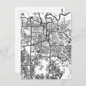 Pekanbaru Indonesia City Map Briefkaart (Voorkant / Achterkant)