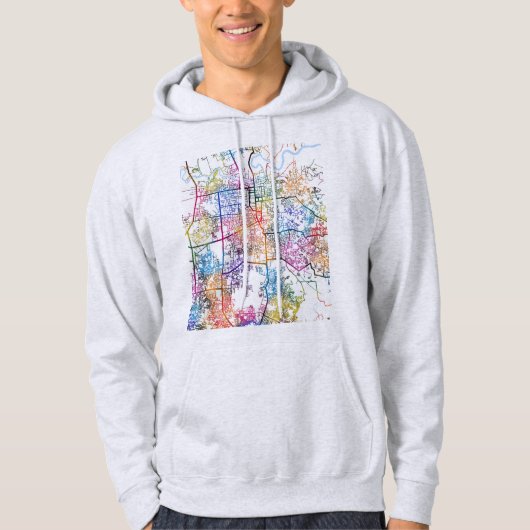 Pekanbaru Indonesia City Map Hoodie (Voorkant)