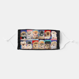 Peke art gelaatmasker volledig zwart stoffen mondkapje