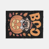 Peke Costume On Pumpkin Halloween Pekingese  Fleece Deken (Voorkant (Horizontaal))