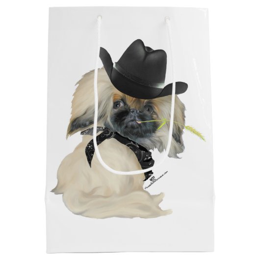 Peke Cowboy Medium Cadeauzakje (Achterkant)