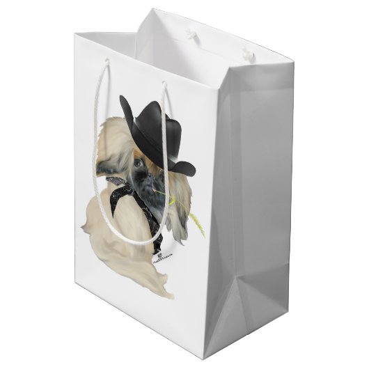Peke Cowpoke Medium Cadeauzakje (Achterkant Gekanteld)