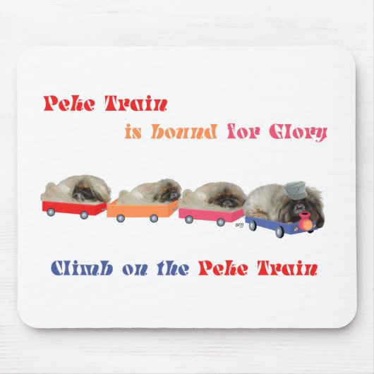 Peke Trein - Bestemd voor Roem Muismat (Voorkant)