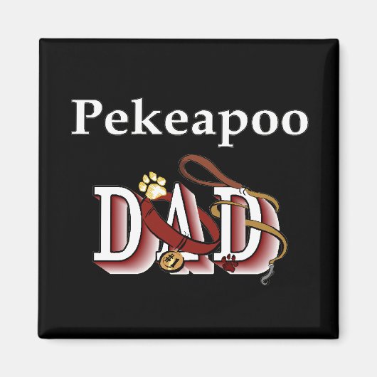 pekeapoo dad Magnet (Voorkant)