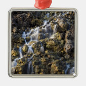 Pekel herfsten van vulkanisch gesteente drop off 2 metalen ornament (Voorkant)