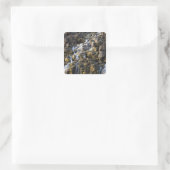 Pekel herfsten van vulkanisch gesteente drop off 2 vierkante sticker (Tas)