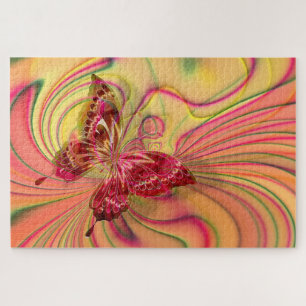 pekel rode vlinderpuzzel legpuzzel