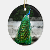 pekelkleurige vederkunstkleuren keramisch ornament (Links)