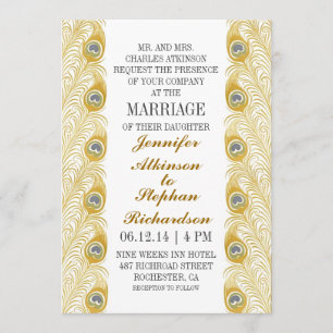 pekelveren klassieke uitnodigingen voor een witte