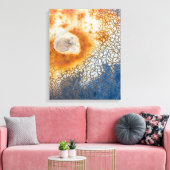 Pekelverf en roestvrij Abstract Canvas Afdruk (Insitu (Woonkamer))