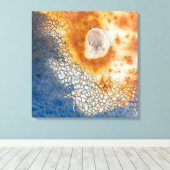 Pekelverf en roestvrij Abstract Canvas Afdruk (Insitu (Houten vloer))