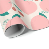 Pekers- en rode kersen fruitpatroon cadeaupapier (Rol Hoek)