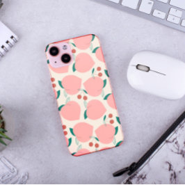 Pekers- en rode kersen fruitpatroon Case-Mate iPhone 14 hoesje
