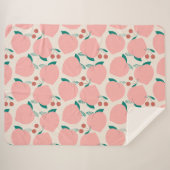 Pekers- en rode kersen fruitpatroon sherpa deken (Voorkant (horizontaal))