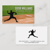 pekheuvel | Pitcher gooien bal Logo Visitekaartje (Voorkant / Achterkant)