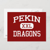 Pekin - Dragons - Community - Pekin Illinois Briefkaart (Voorkant / Achterkant)