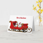 Pekin Ducks Christmas Kaart (Gele Bloem)