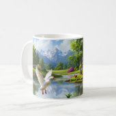 Pekin Ducks Digital Painting Mok Wrap Design (Voorkant links)