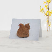 Pekin kip in de sneeuw kaart (Gele Bloem)