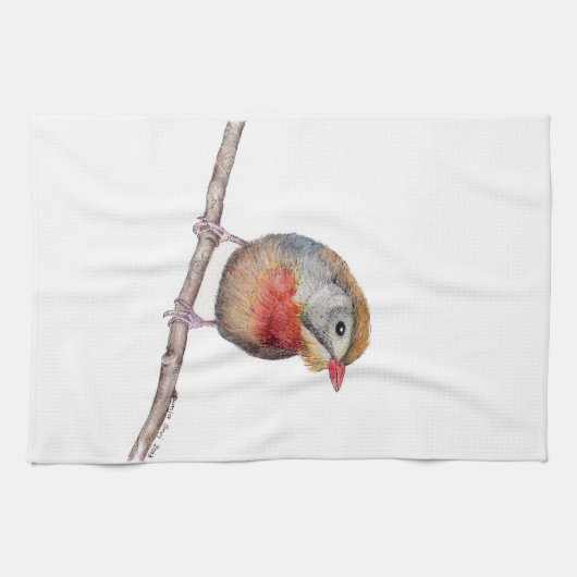 Pekin Robin Bird (Leiothrix lutea) Keukenhanddoek (Horizontaal)