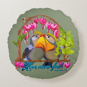 Pekin Robins—De liefde van de Leiothrix faalt nooi Rond Kussen