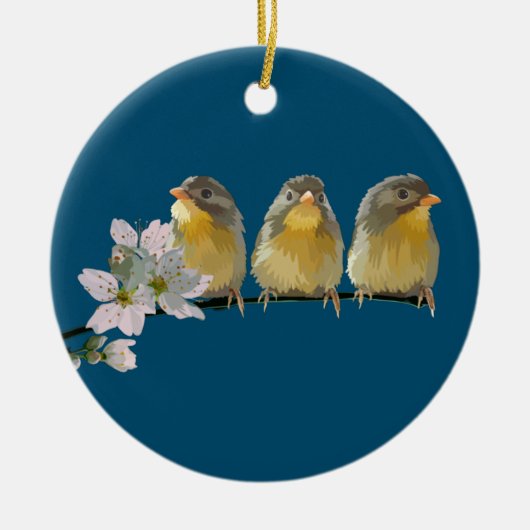 Pekin Robins Keramisch Ornament (Voorkant)