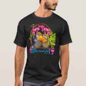 Pekin Robins—Leiothrix Liefde Faalt Nooit T-shirt (Voorkant)