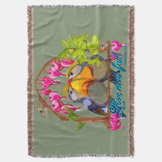 Pekin Robins—Leiothrix Love Never Fails Deken (Voorkant Verticaal)