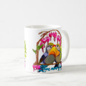 Pekin Robins—Leiothrix Love Never Fails Koffiemok (Voorkant rechts)