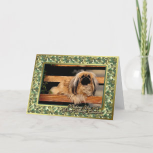 Pekinees Dog Blank Christmas Kaart