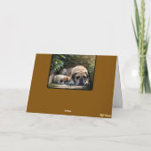 Pekinees en Bullmastiff Kaart (Achterkant)