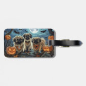 Pekinees Halloween Spooky Bagagelabel (Achterkant horizontaal)