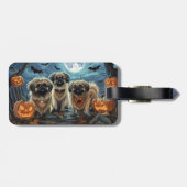 Pekinees Halloween Spooky Bagagelabel (Achterkant horizontaal)