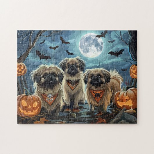 Pekinees Halloween Spooky Legpuzzel (Horizontaal)