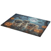 Pekinees Halloween Spooky Snijplank (Hoek)