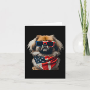 Pekinees hond 4 juli Amerikaanse Onafhankelijkheid Kaart