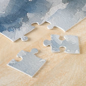 Pekinees Hond in Sledge Laat het Sneeuw Kerstmis Legpuzzel (Zijkant)