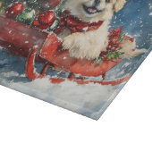 Pekinees Hond in Sledge Laat het Sneeuw Kerstmis Snijplank (Hoek)