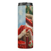 Pekinees Hond Kerst Feestelijk Thermosbeker (Achterkant)
