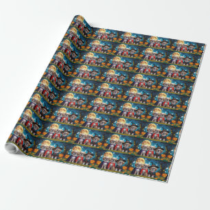 Pekinees Honden Pompoen Halloween Grappig Cadeaupapier