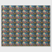 Pekinees Honden Pompoen Halloween Grappig Cadeaupapier (Vlak)