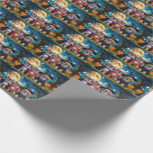 Pekinees Honden Pompoen Halloween Grappig Cadeaupapier (Hoek)