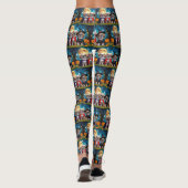 Pekinees Honden Pompoen Halloween Grappig Leggings (Achterkant)