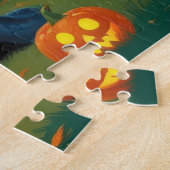 Pekinees Honden Pompoen Halloween Grappig Legpuzzel (Zijkant)
