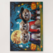 Pekinees Honden Pompoen Halloween Grappig Legpuzzel (Verticaal)