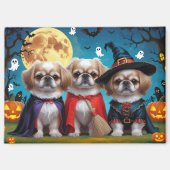 Pekinees Honden Pompoen Halloween Grappig Magneet (Voorkant)