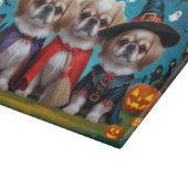 Pekinees Honden Pompoen Halloween Grappig Snijplank (Hoek)